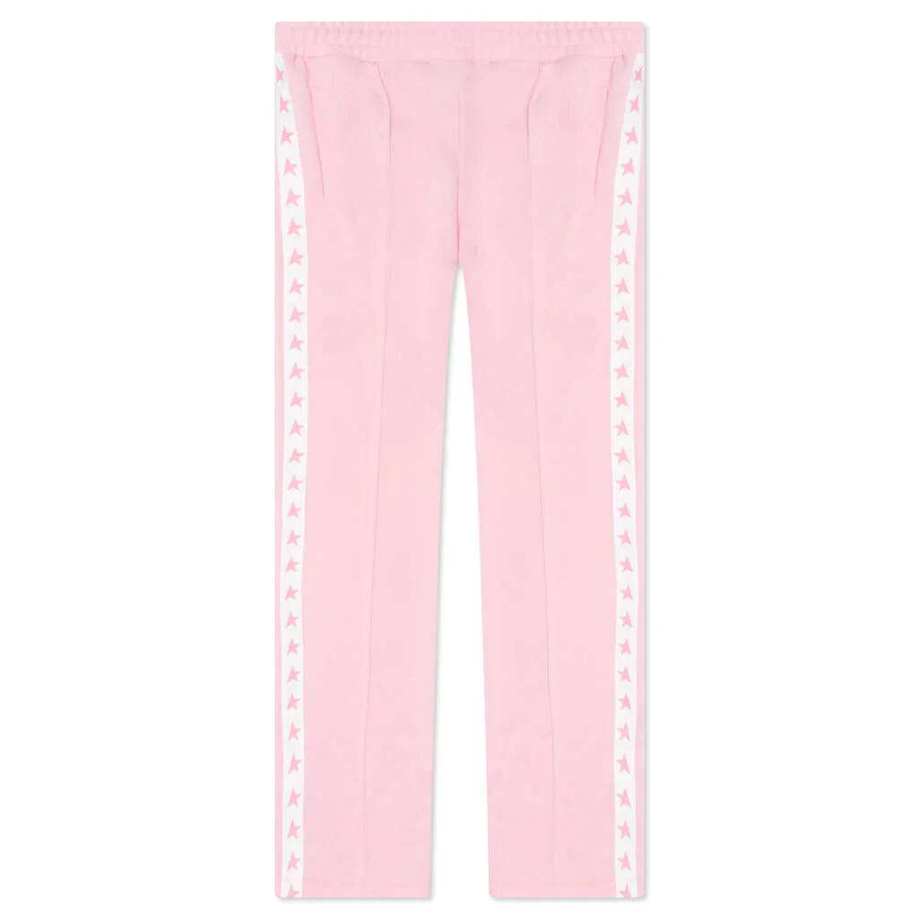 Women's Star Wide Leg Jogging Pant - Rose Shadow/White