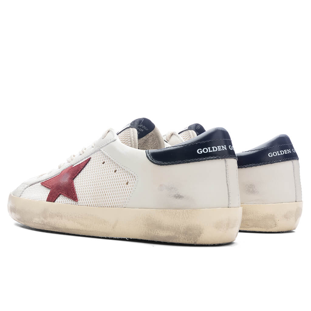 Super-Star Leather Upper and Heel Suede Star - White/Pomegranate/Black - Image 3