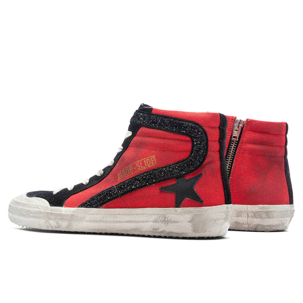 Women's Leather Star Slide Penstar - Red/Black - Image 3