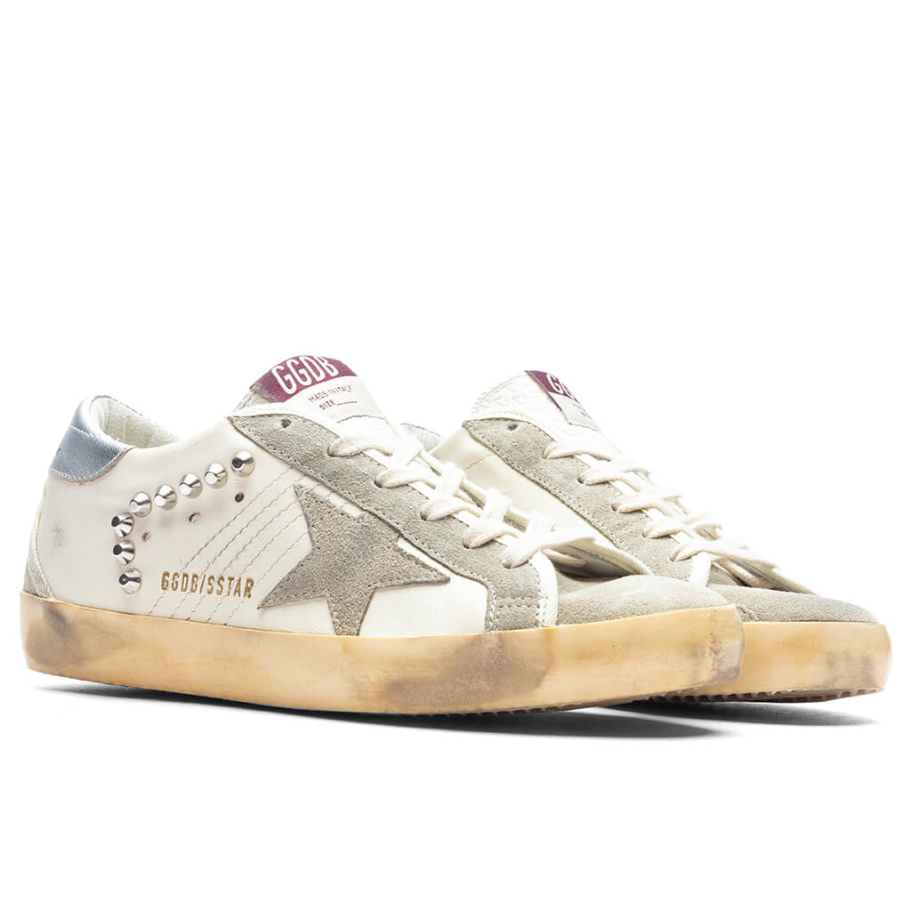 Women's Sneakers Nappa w/ Studs Super Star - Beige/Taupe/Silver - Image 2