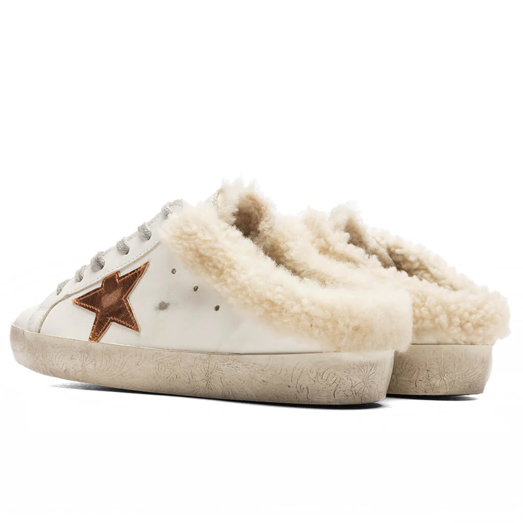 Women's Super Star Sabot - White/Chocolate Brown/Beige - Image 3