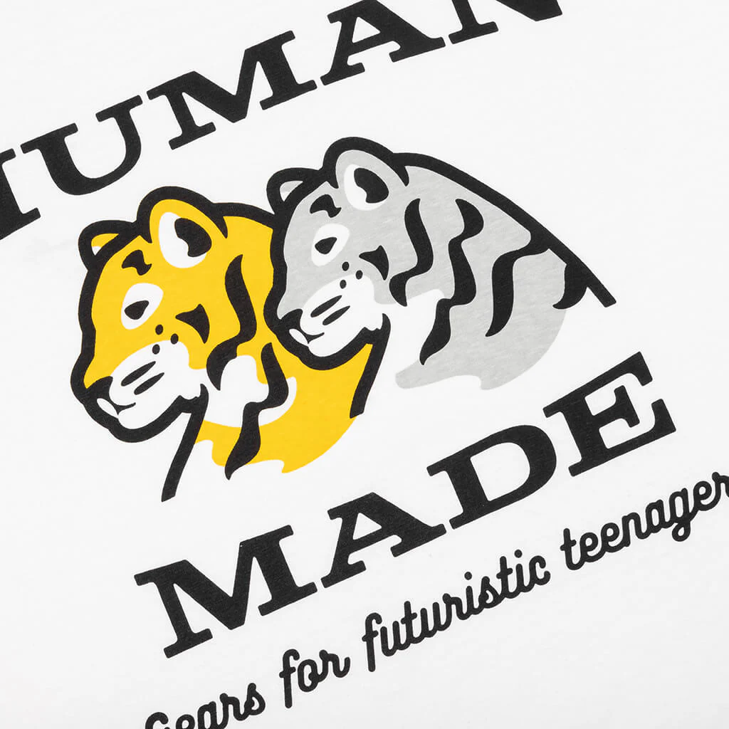 Graphic L/S T-Shirt #1 - White - Image 4
