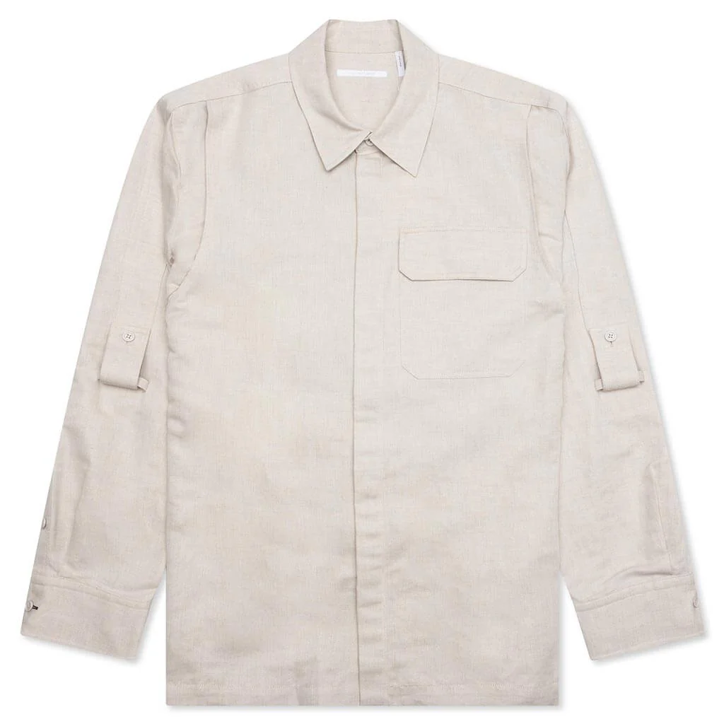 Cotton-Linen Cargo Shirt - Twill/Natural