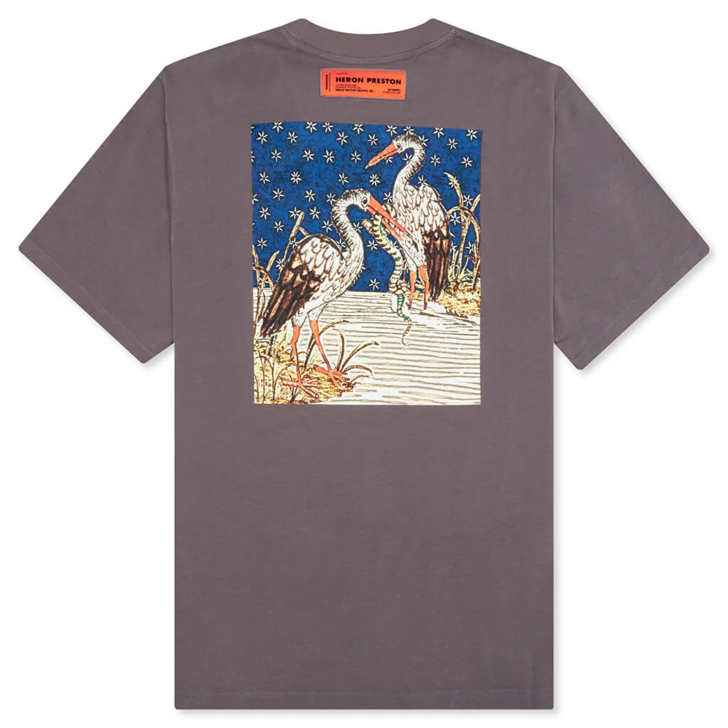 Medieval Heron S/S Tee - Grey/White - Image 2