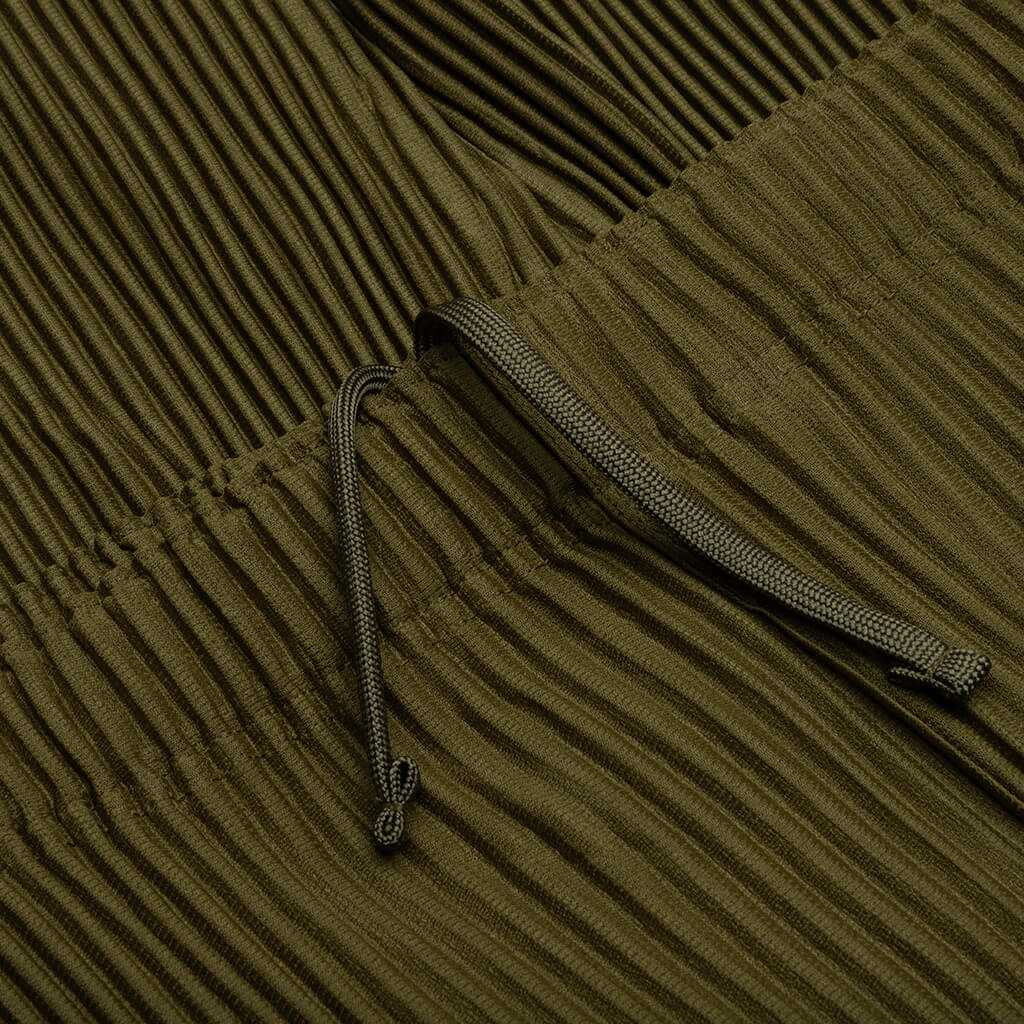 Color Pleats Pants - Olive Khaki - Image 4