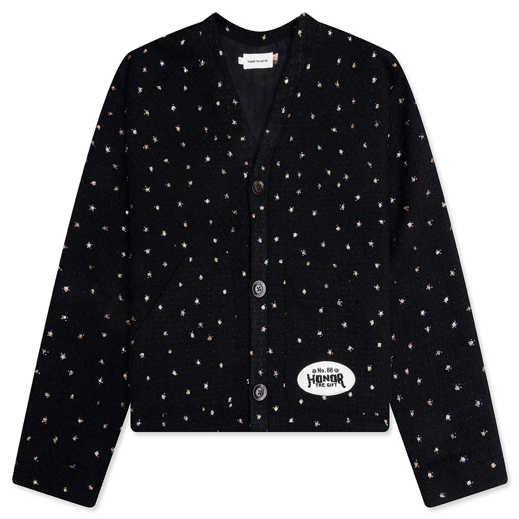 Beaded Cardigan - Black