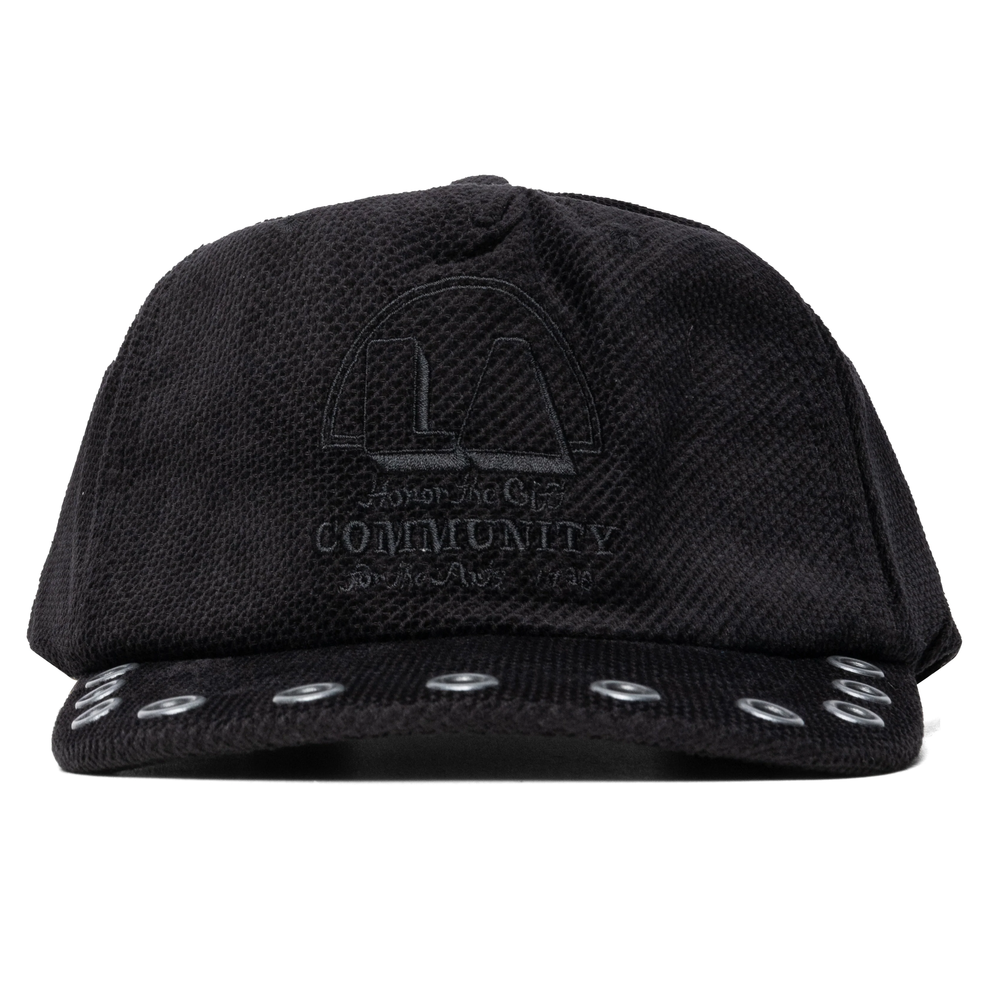 Eyelet Trucker Cap - Black