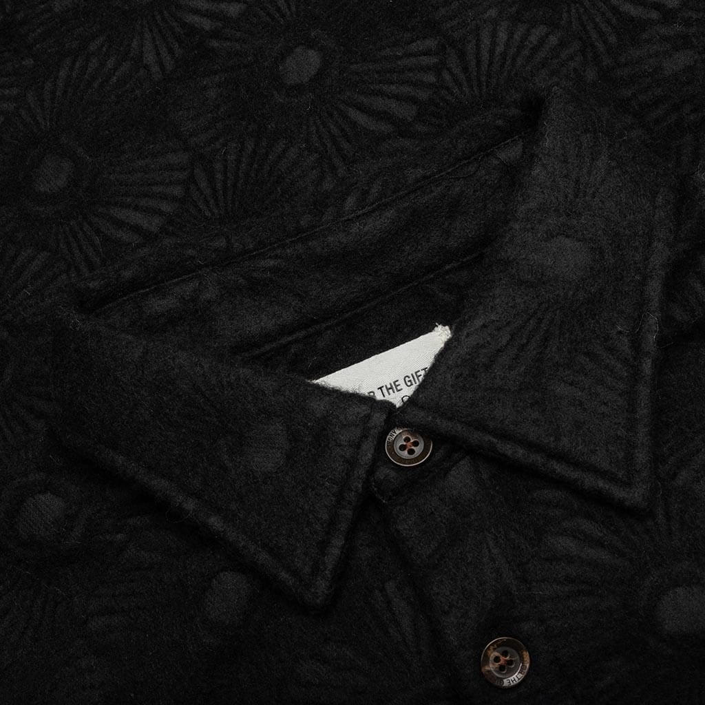 Floral Cover Shirt - Black - Image 3