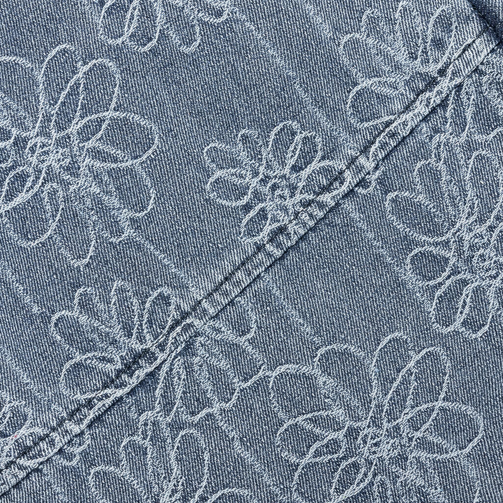 Flower Denim Pant - Light Indigo - Image 5