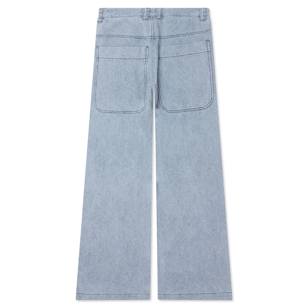 Indigo Wide Leg Pant - Light Indigo - Image 2