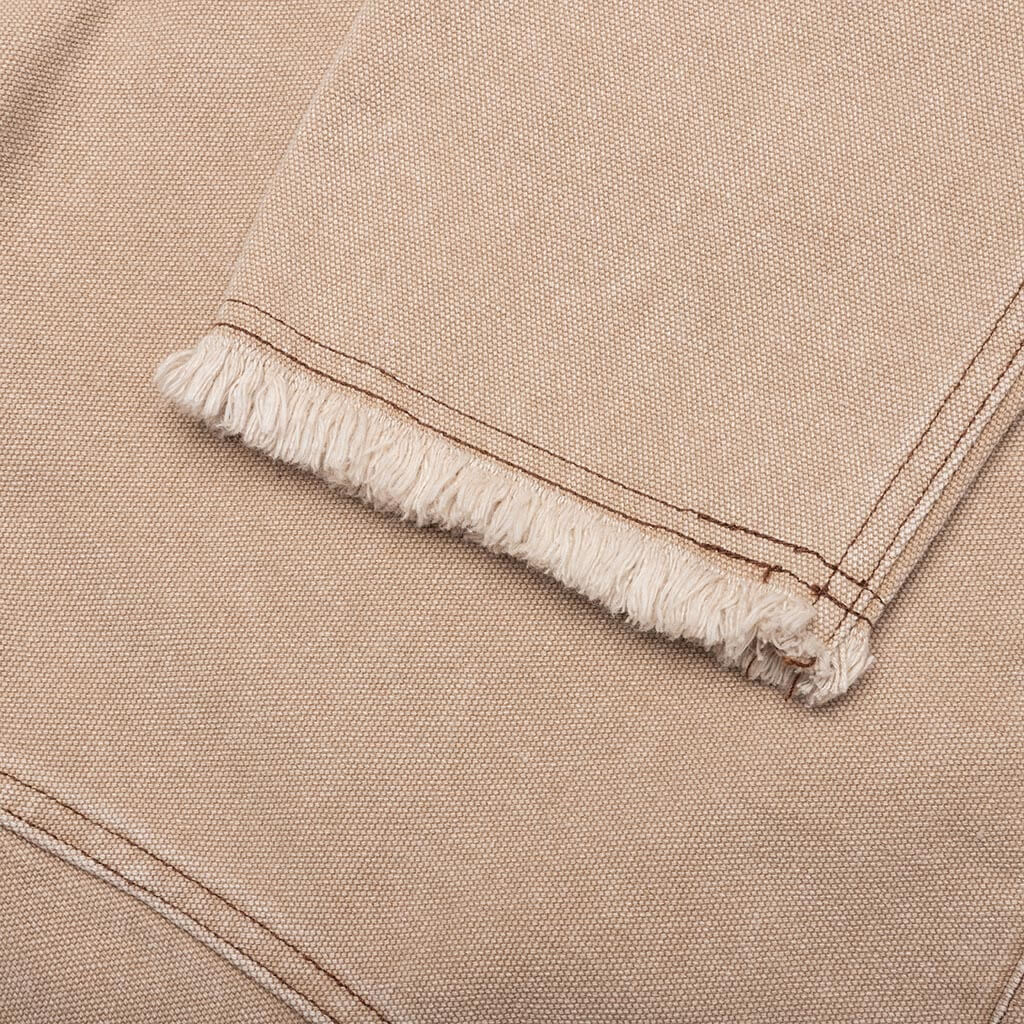 Washed Canvas Zip Hoodie - Tan - Image 5