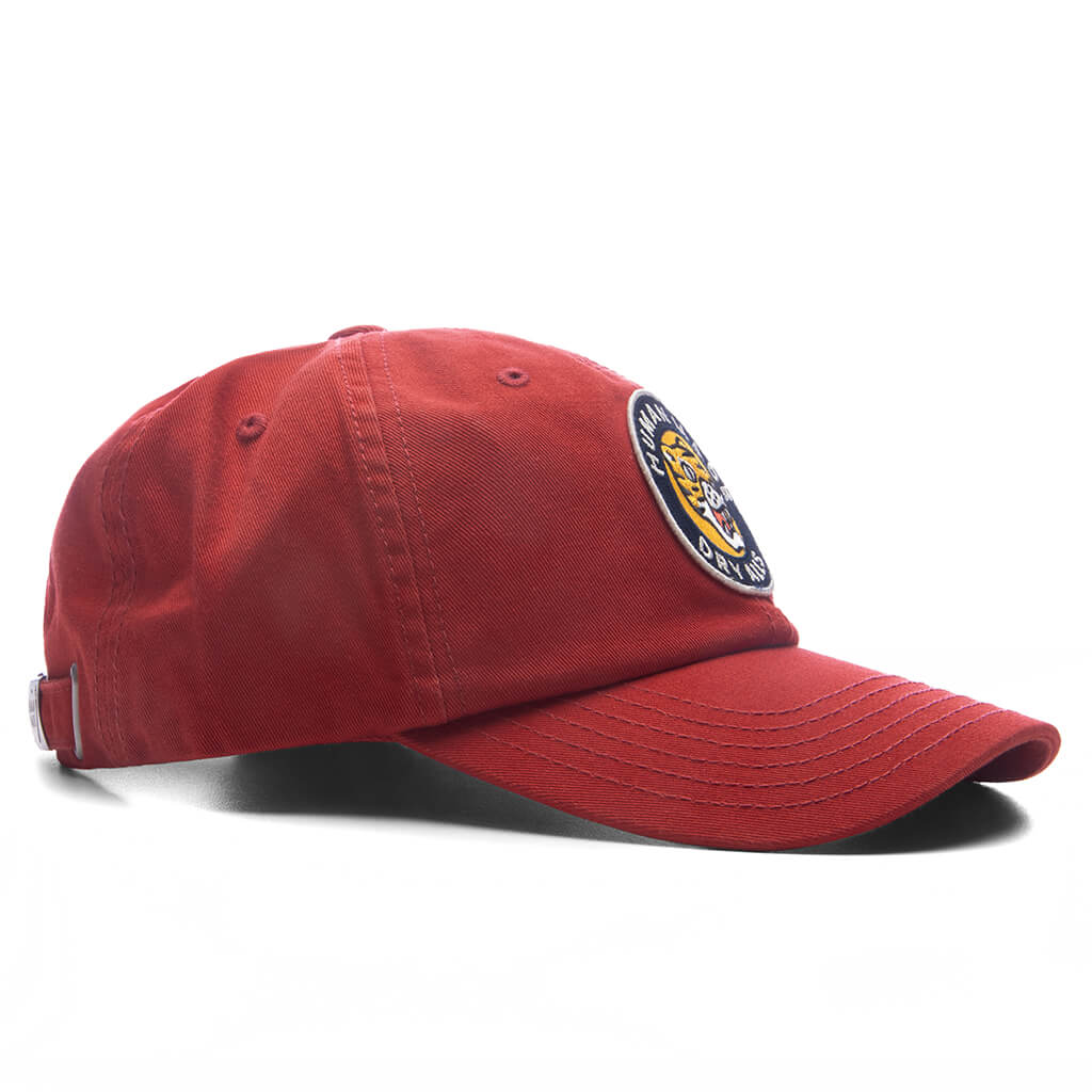 6 Panel Twill Cap #19 - Red - Image 2