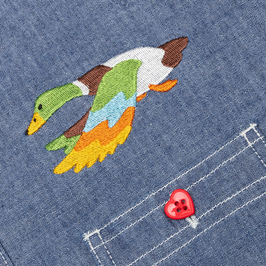 Chambray L/S Shirt - Blue - Image 3