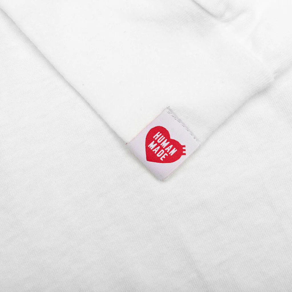 Graphic L/S T-Shirt #01 - White - Image 5