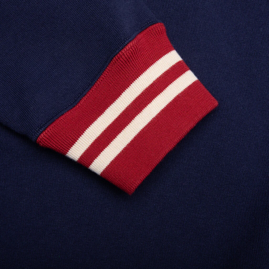 Half-Zip Sweatshirt - Navy - Image 4