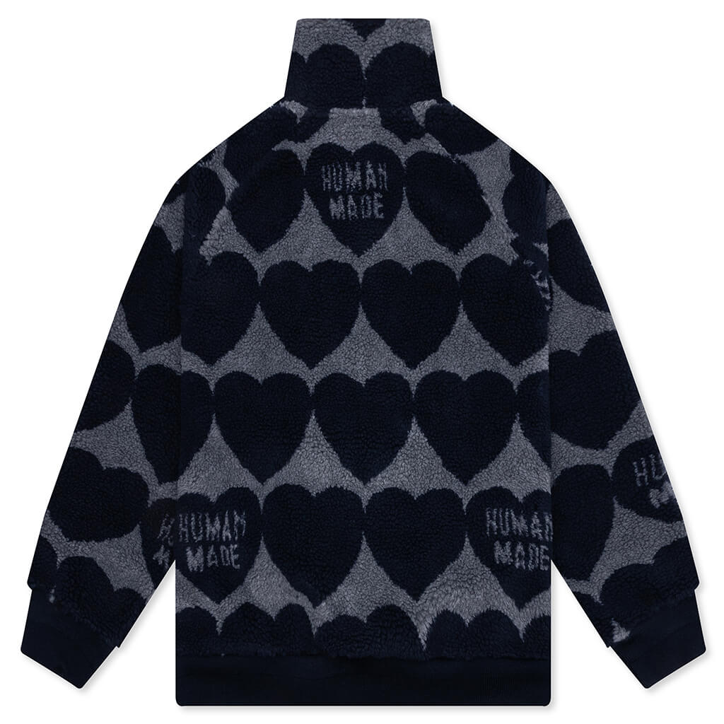 Heart Fleece Jacket - Navy - Image 2