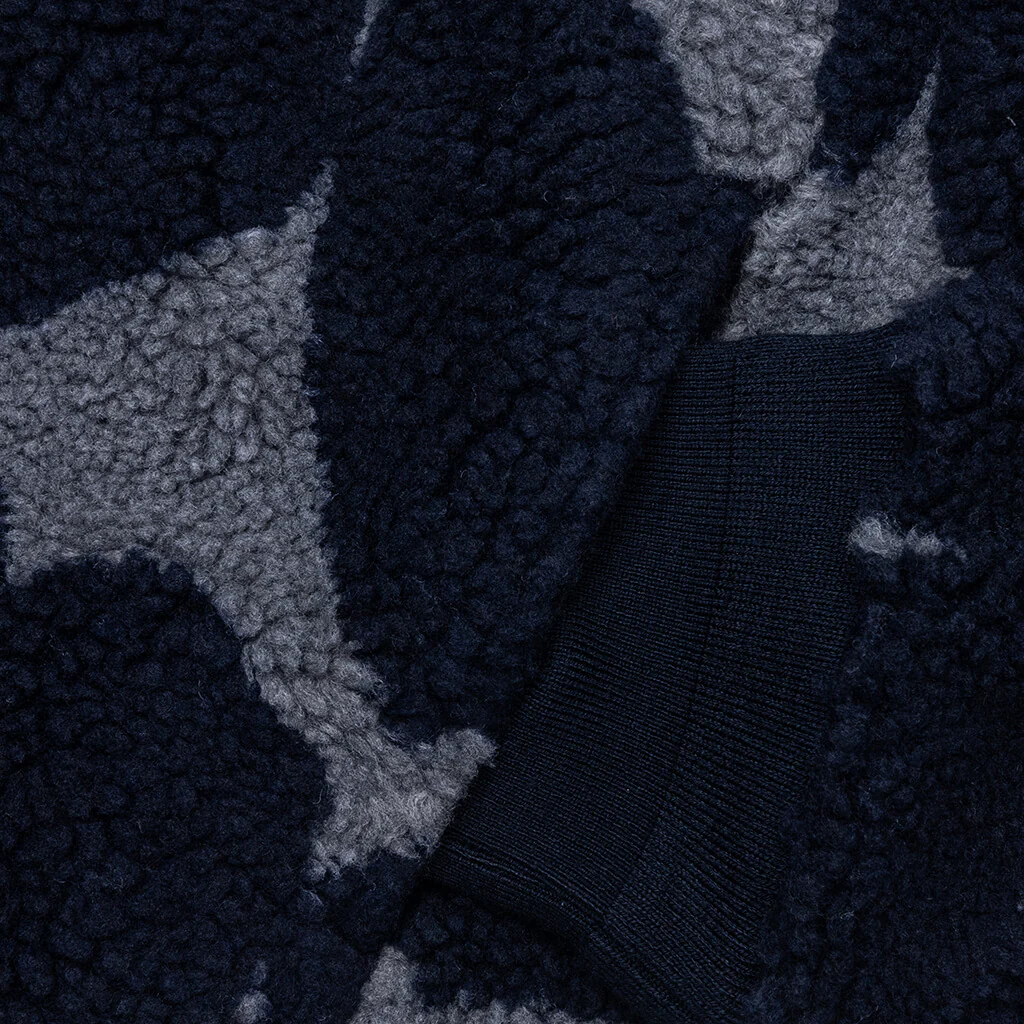 Heart Fleece Jacket - Navy - Image 3