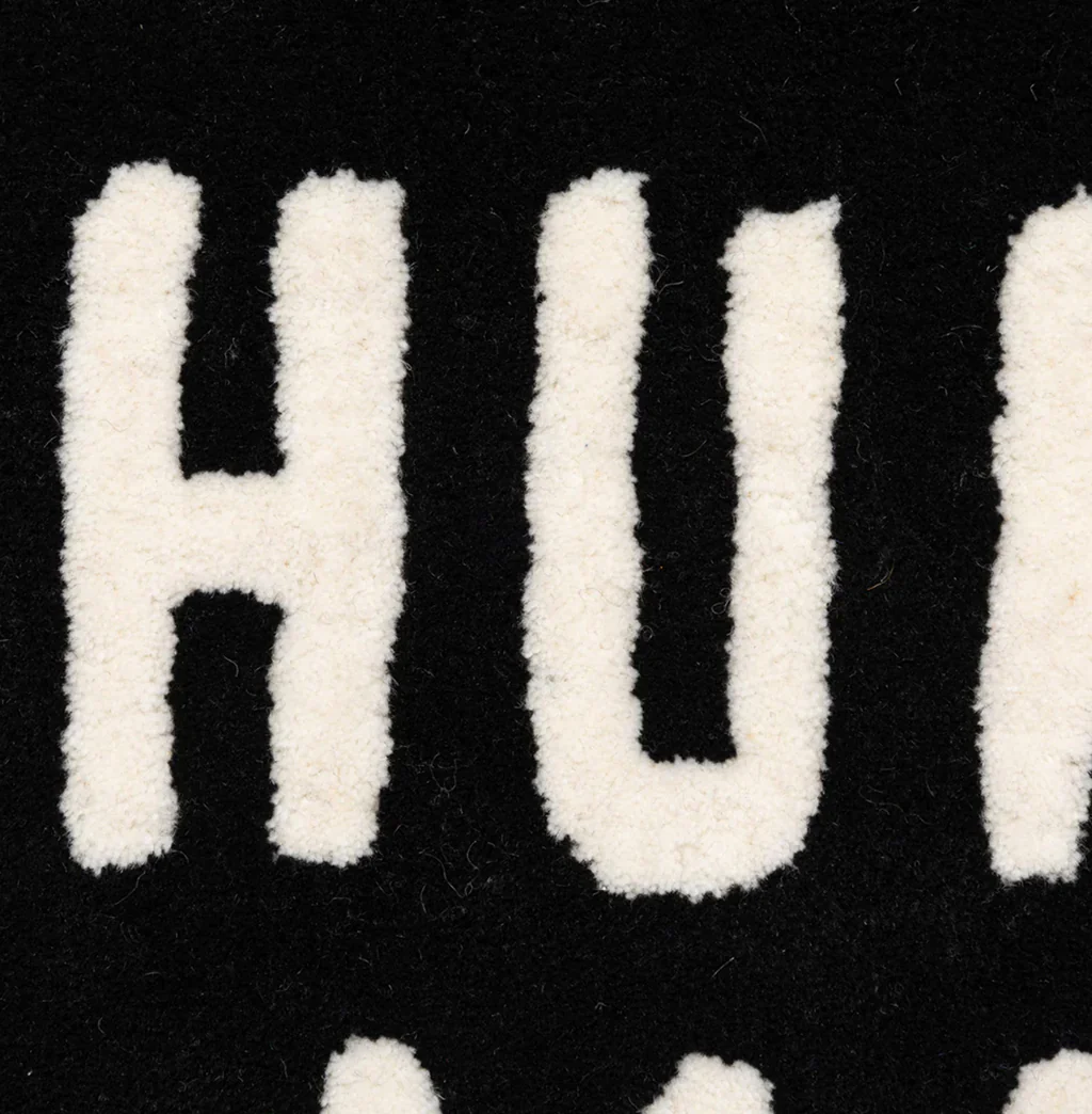Heart Rug Medium - Black - Image 3