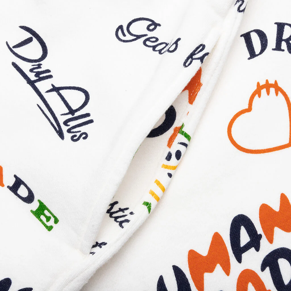 Printed Sweat Shorts - White - Image 3