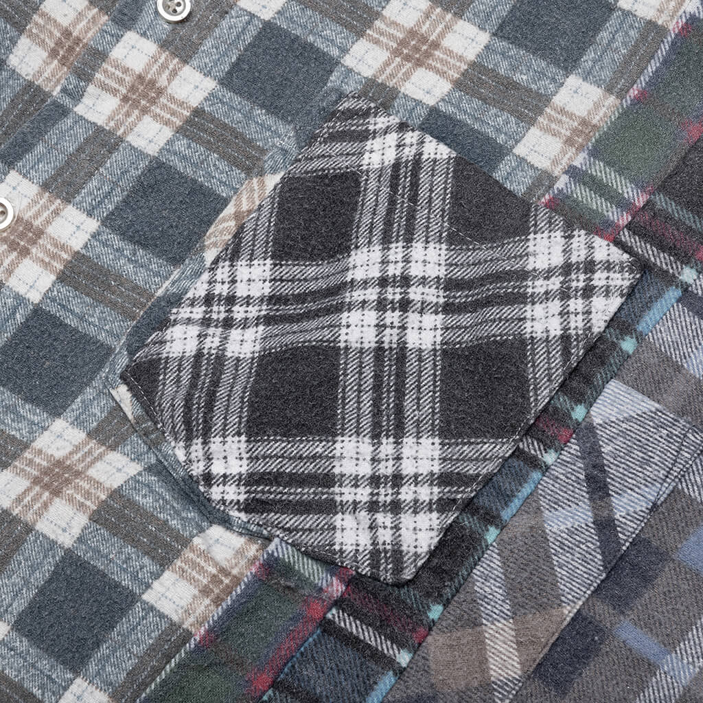 Flannel Shirt 7 Cuts Wide Reflection Shirt - Assorted - Image 4