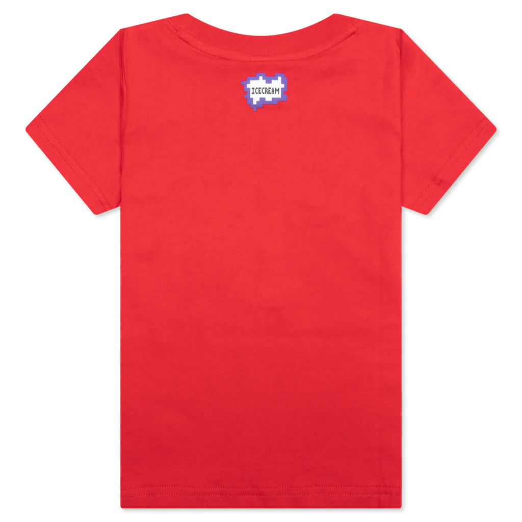 Kids Pop S/S Tee - Racing Red - Image 2