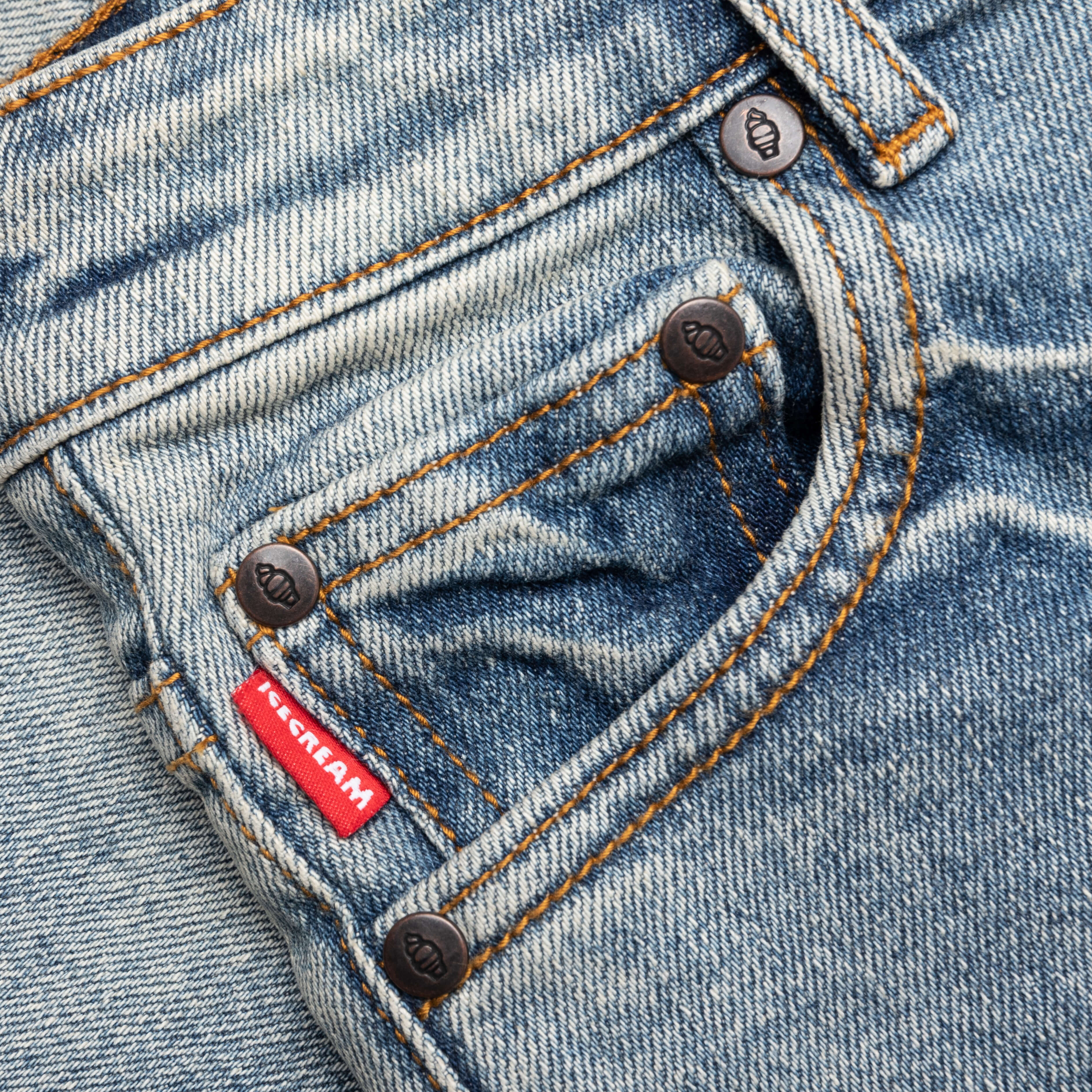 Kids Pow Jean Shorts - Blue Chocolate - Image 3
