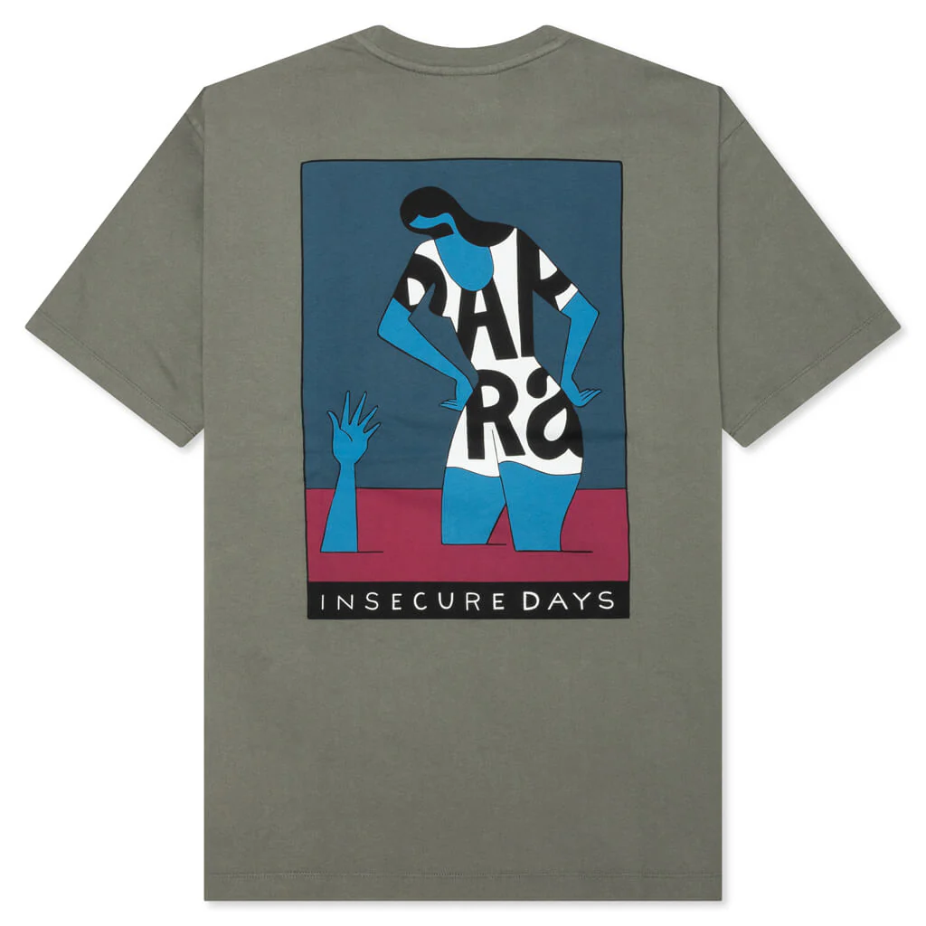 Insecure Days T-Shirt - Greyish Green - Image 2