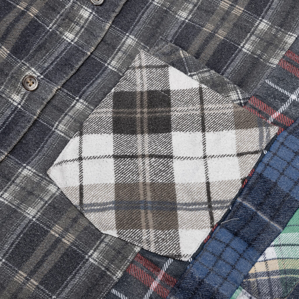 Flannel Shirt 7 Cuts Wide Reflection Shirt - Assorted - Image 4