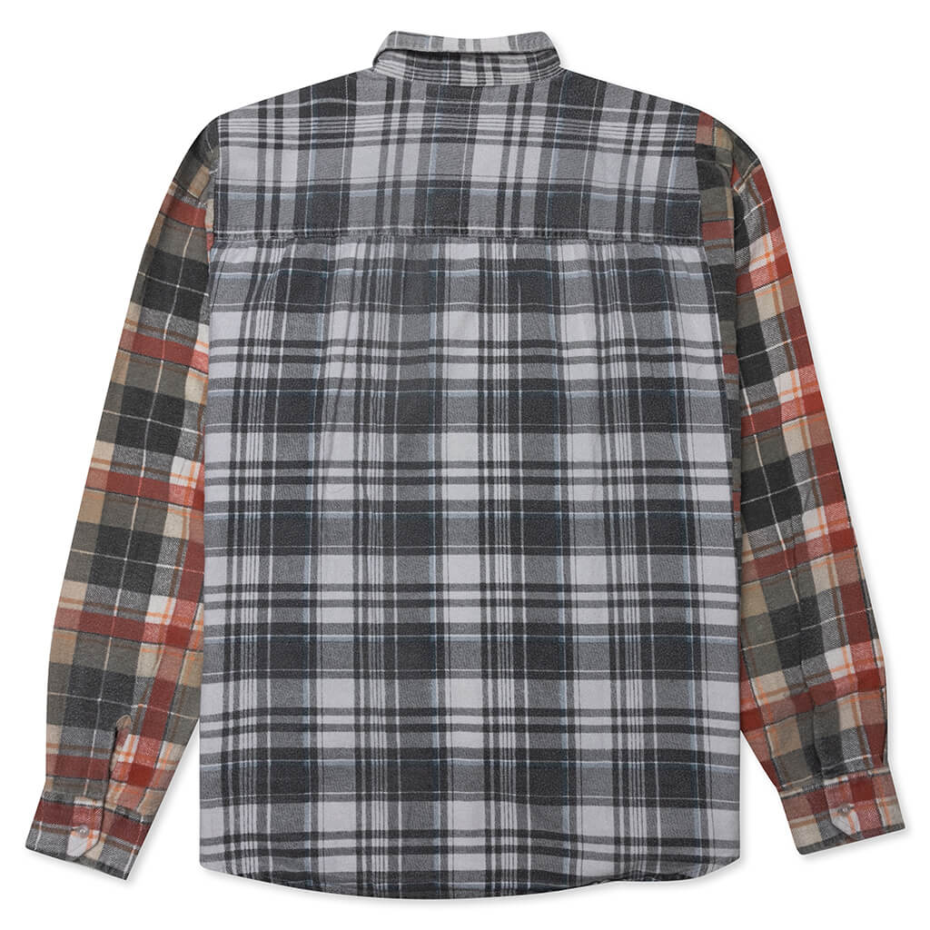Flannel Shirt Ribbon Wide Reflection Shirt - Assorted - Image 2