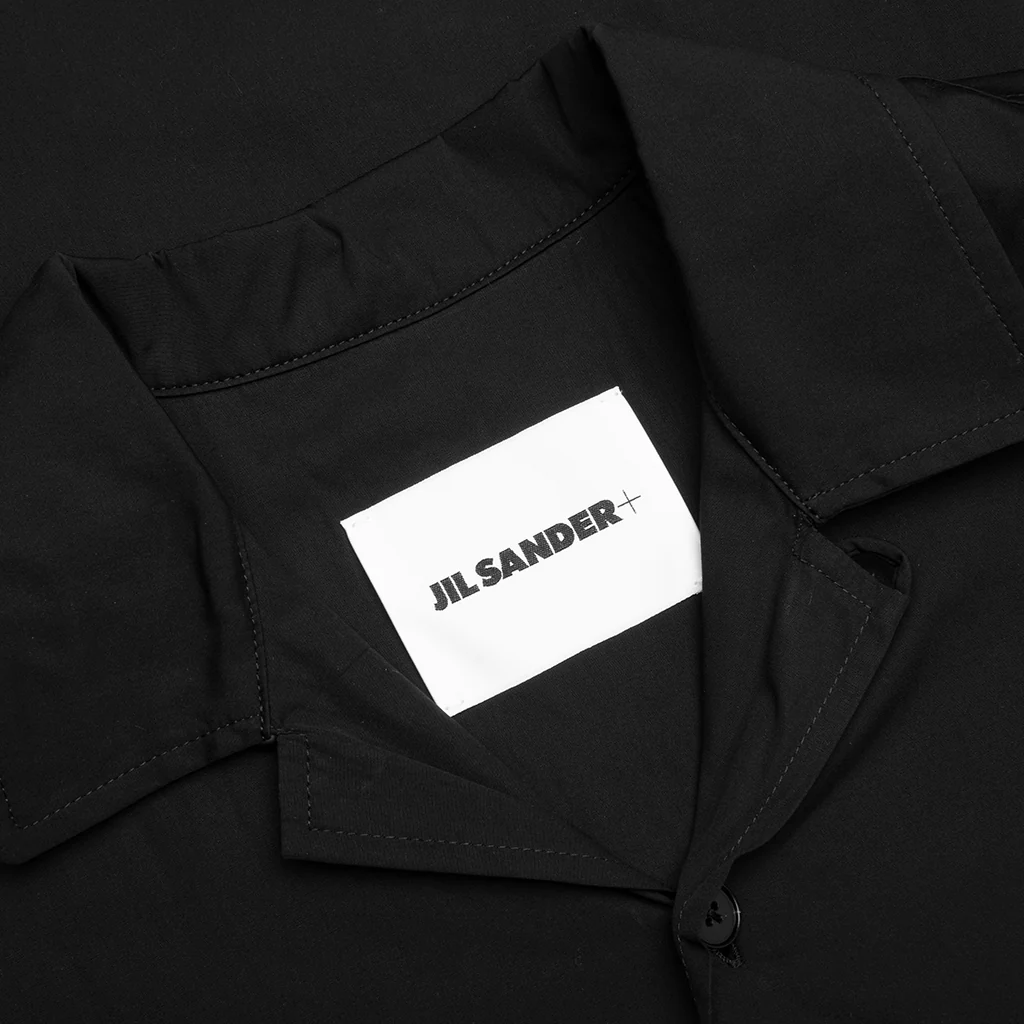 Glass Finish Cotton Poplin Shirt - Black - Image 3