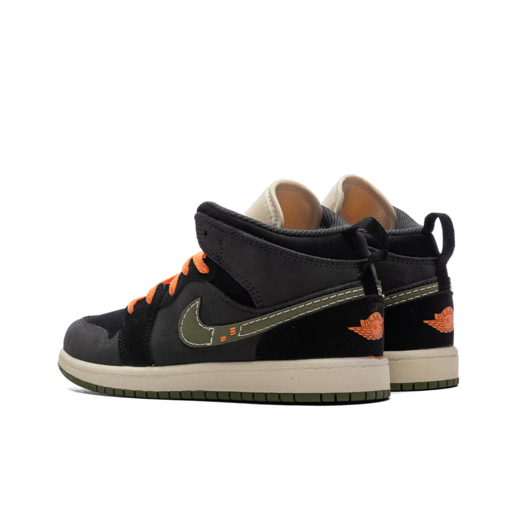 Jordan 1 Mid SE Craft (PS) - Anthracite/Sky J Light Olive/Black - Image 3