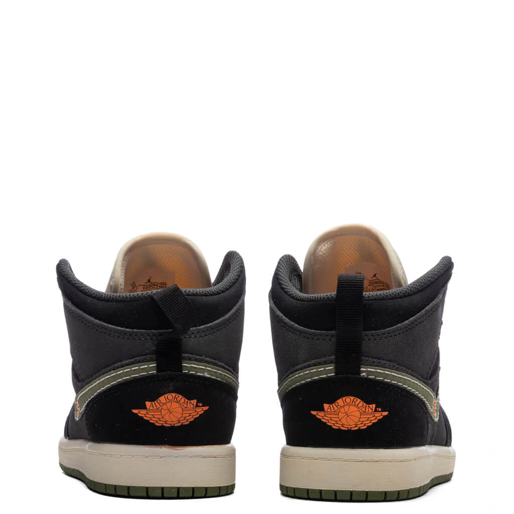 Jordan 1 Mid SE Craft (PS) - Anthracite/Sky J Light Olive/Black - Image 4