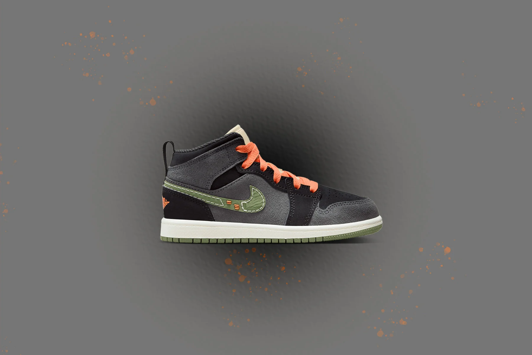 Jordan 1 Mid SE Craft (PS) - Anthracite/Sky J Light Olive/Black - Image 5