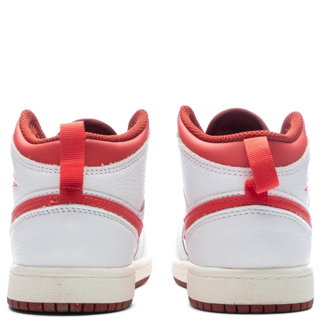 Jordan 1 Mid SE (PS) - White/Lobster/Dune Red - Image 4