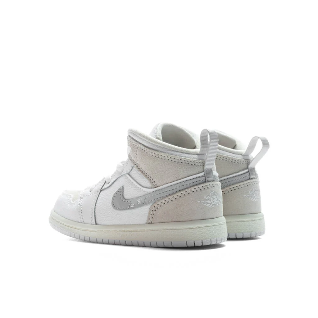 Jordan 1 Mid SE (TD) - White/Light Orewood Brown/Tech Grey - Image 3