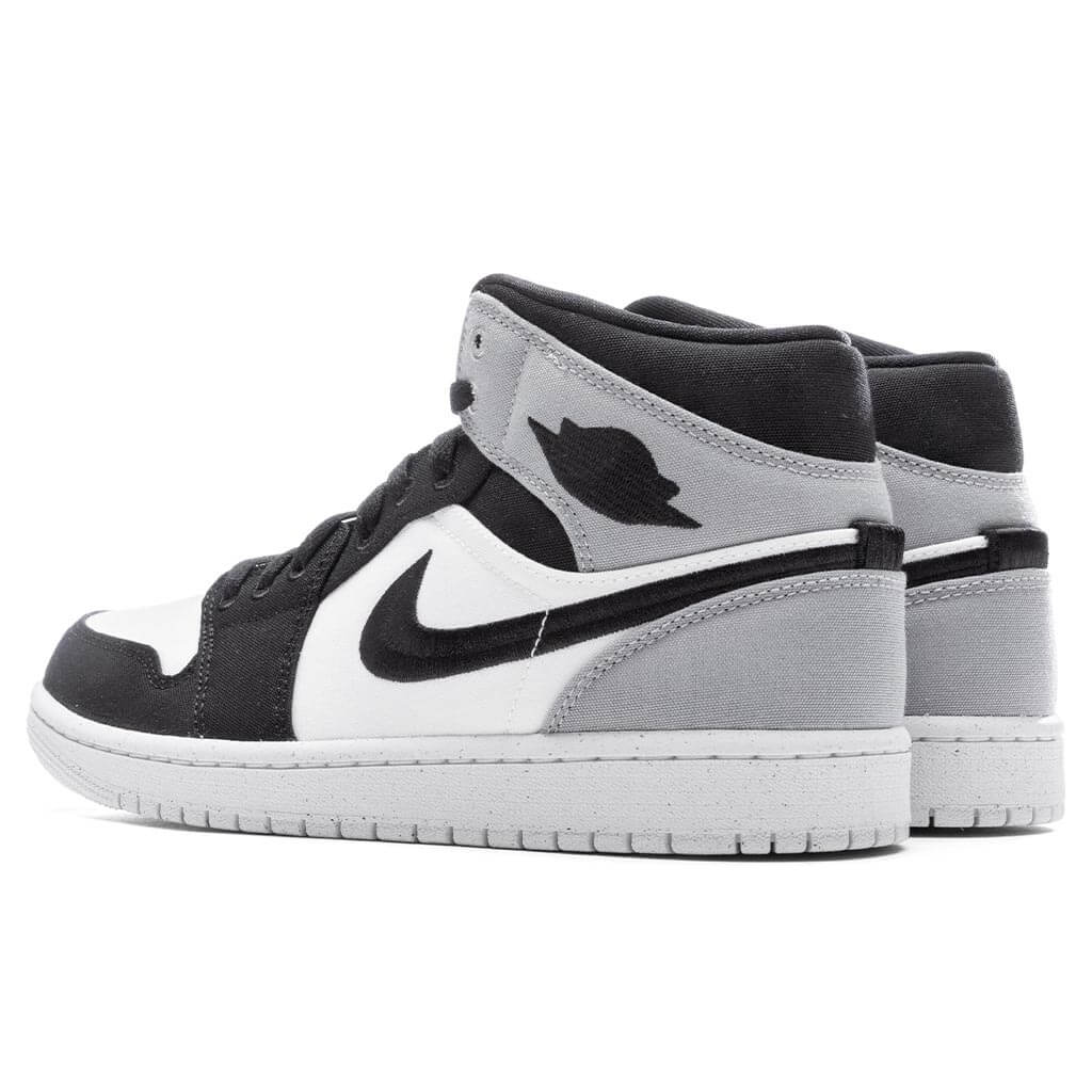 Women's Air Jordan 1 Mid SE - Sail/Black/Light Steel Grey - Image 3
