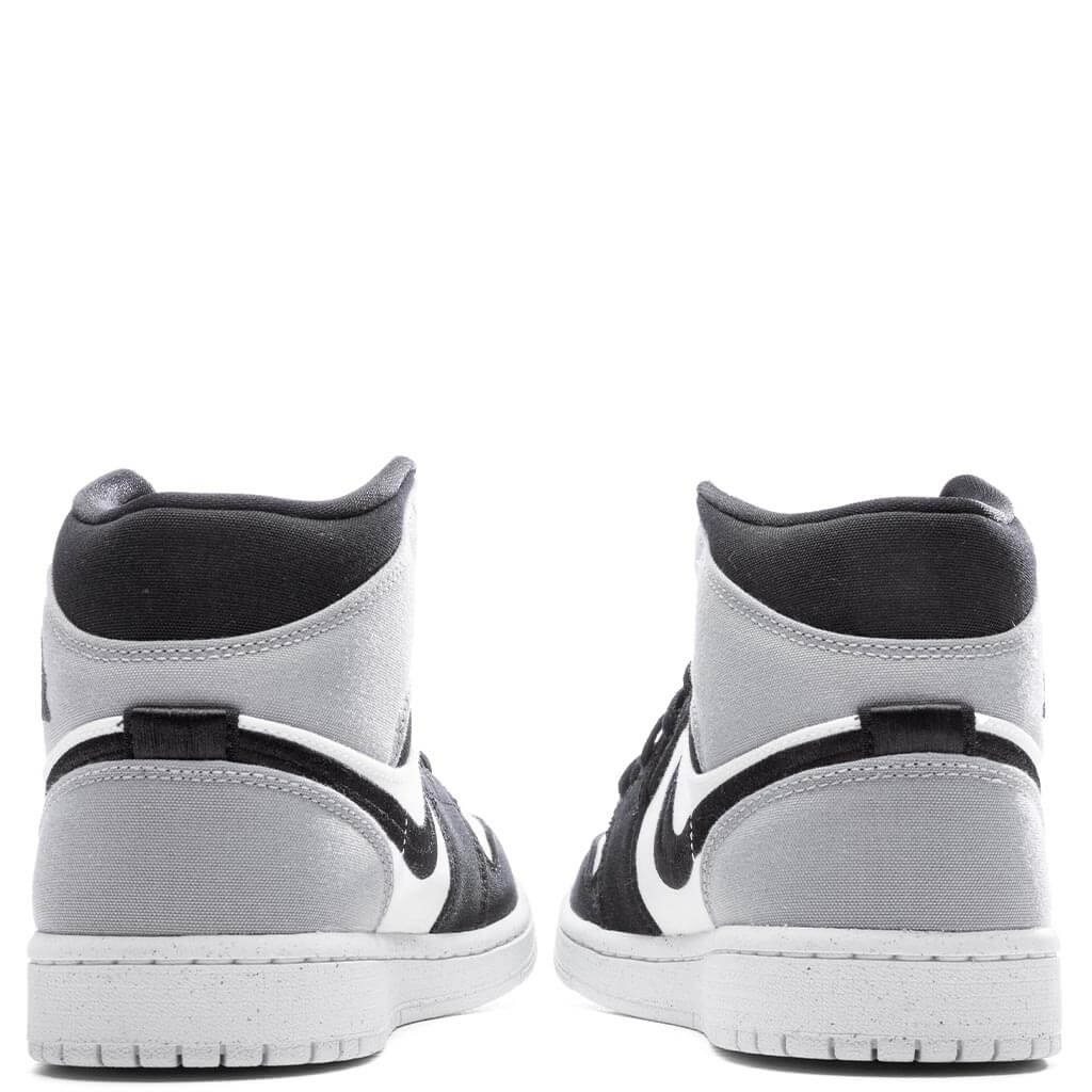 Women's Air Jordan 1 Mid SE - Sail/Black/Light Steel Grey - Image 4