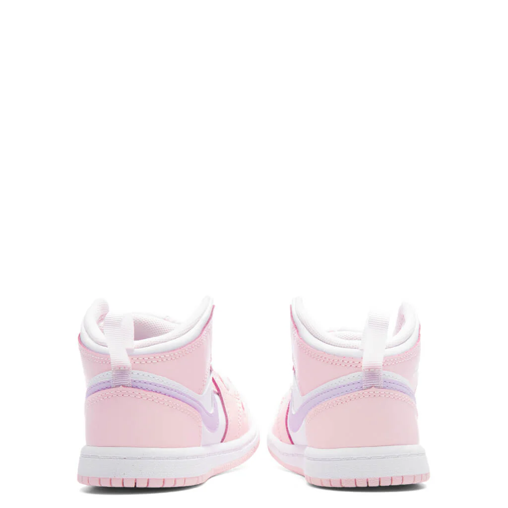 Jordan 1 Mid (TD) - Pink Wash/Violet Frost/White - Image 4