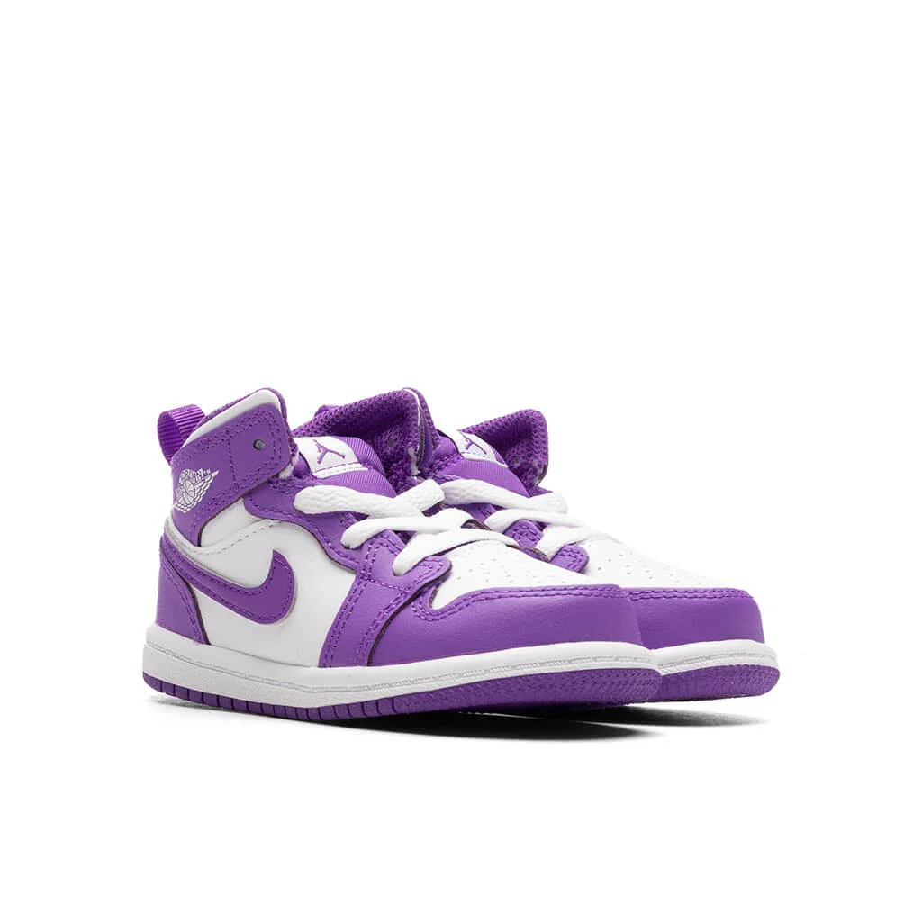 Jordan 1 Mid (TD) - Purple Venom/White - Image 2