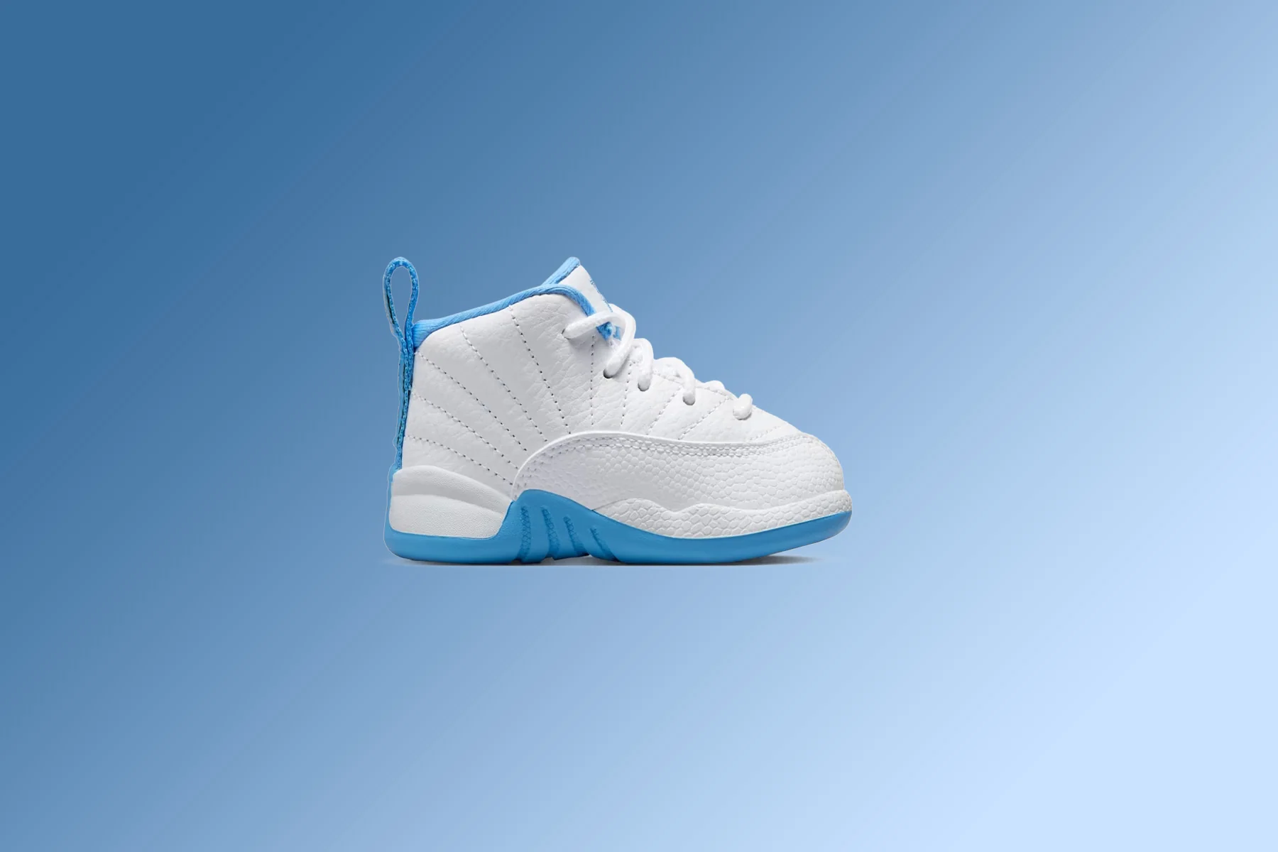 Air Jordan 12 Retro 'Melo' (TD) - White/University Blue/Metallic Silver - Image 5