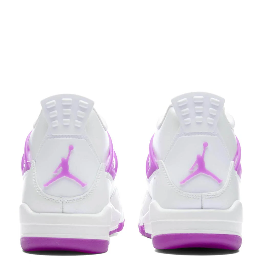Jordan 4 Retro (GS) - White/Hyper Violet - Image 4