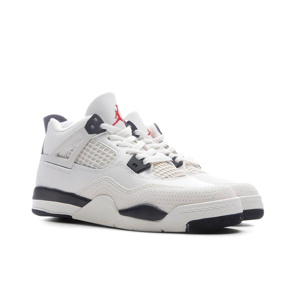 Air Jordan 4 Retro OG 'Flight Club' (PS) - Sail/Black/University Red - Image 2