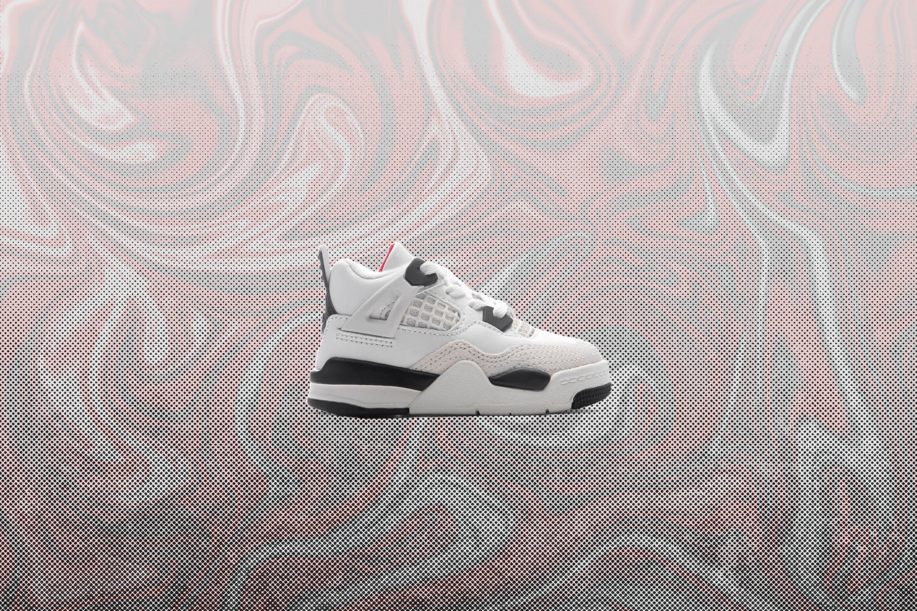 Air Jordan 4 Retro OG 'Flight Club' (TD) - Sail/Black/University Red - Image 5