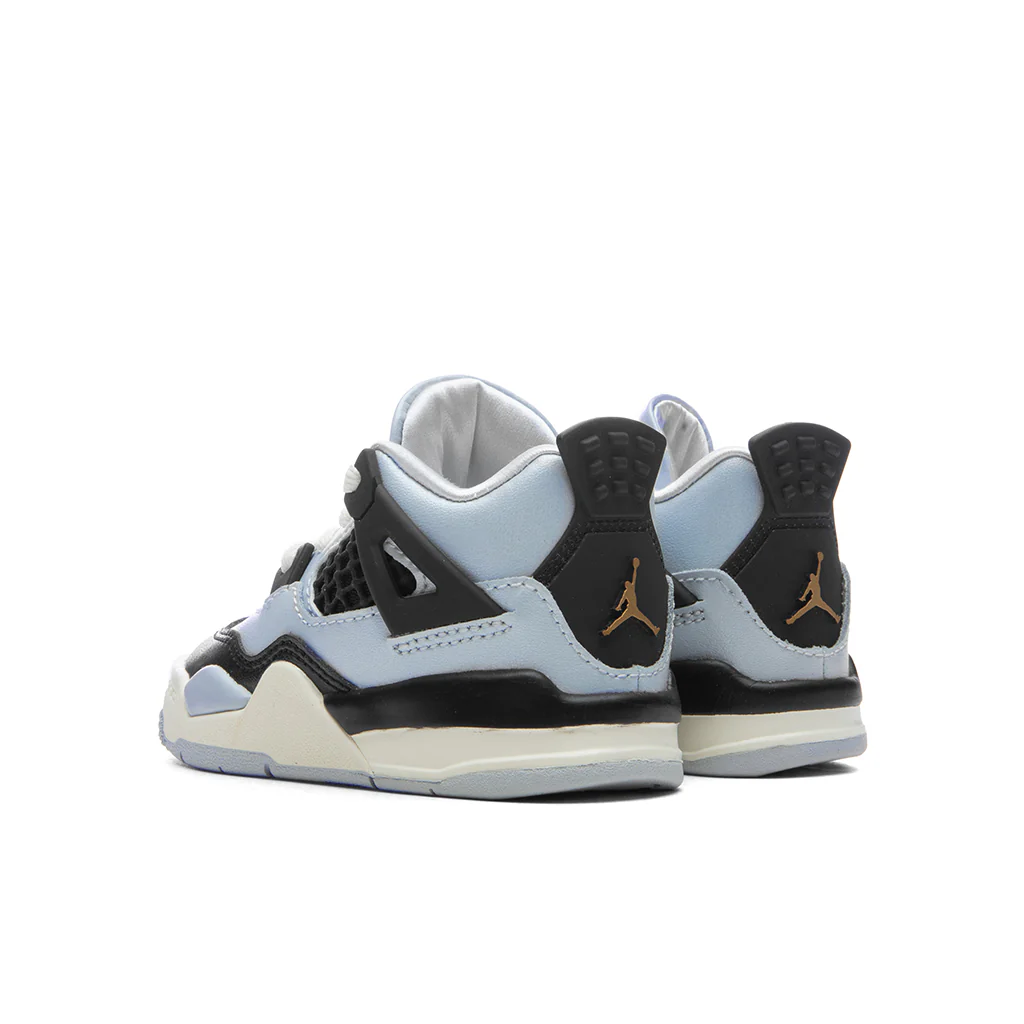 Air Jordan 4 Retro (TD) - Pure Platinum/Metallic Gold/Black/Sail - Image 3