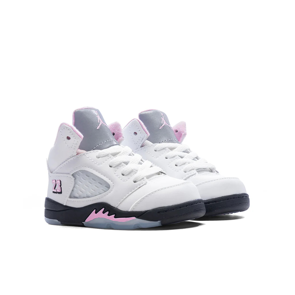Air Jordan 5 Retro OG '35th Anniversary' (TD) - White/Black/Med Soft Pink/White - Image 2