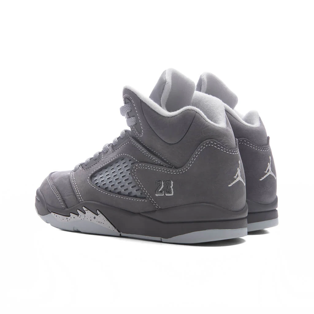 Air Jordan 5 Retro 'Wolf Grey' (PS) - Light Graphite/White/Wolf Grey - Image 3