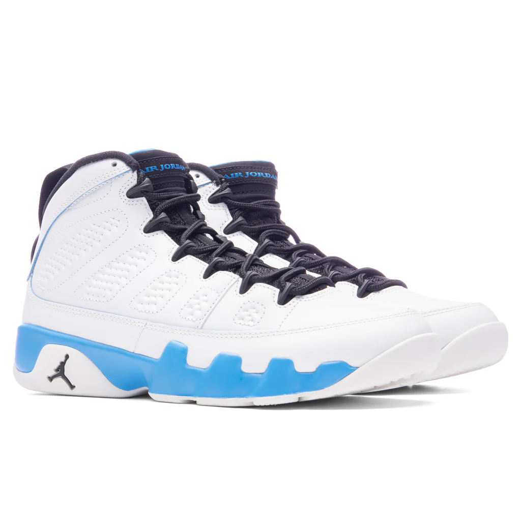 Air Jordan 9 Retro 'Powder Blue' - Summit White/Black/Dark Powder Blue - Image 2