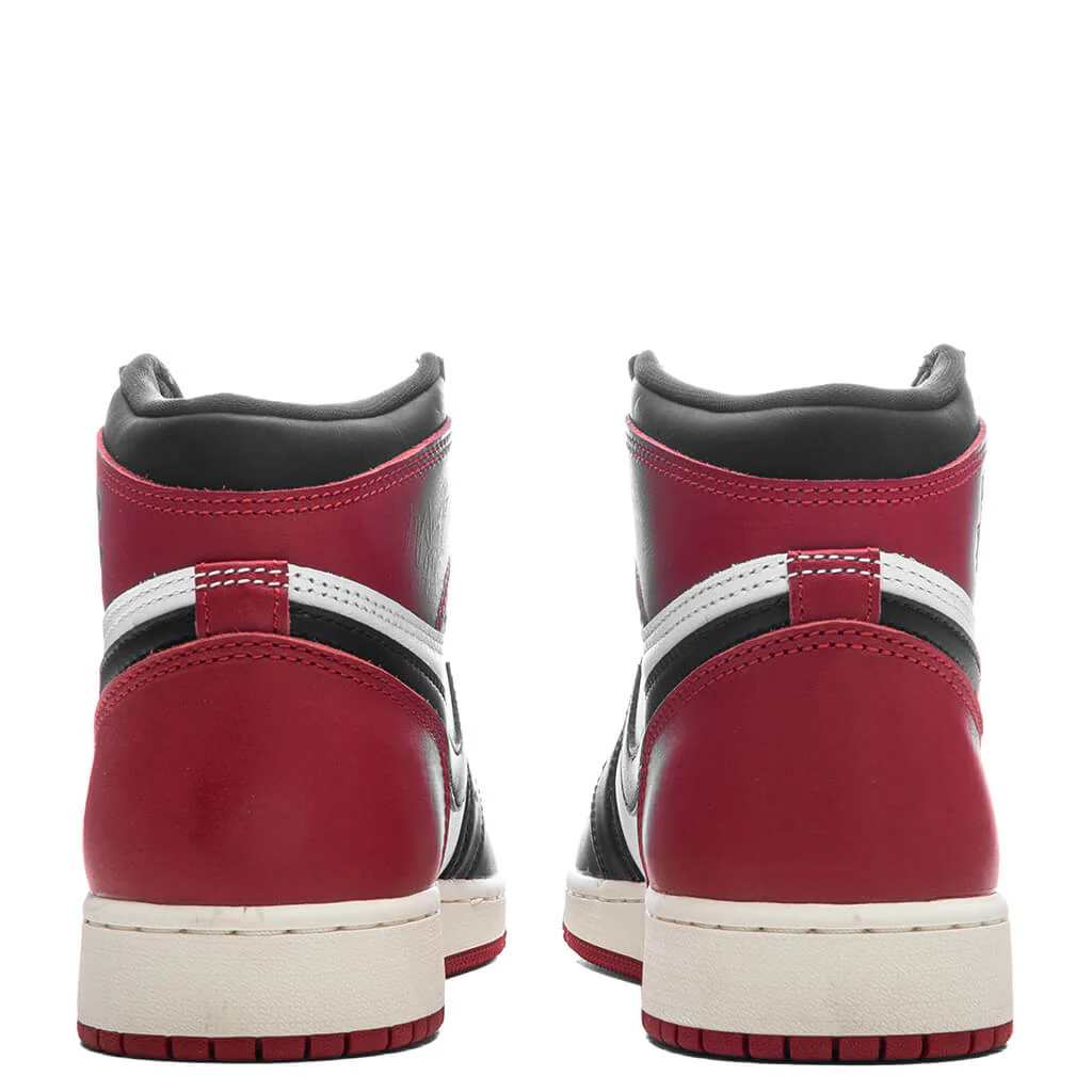 Air Jordan 1 Retro High OG 'Black Toe Reimagined' (GS)  - White/Black/Varsity Red/Sail - Image 4