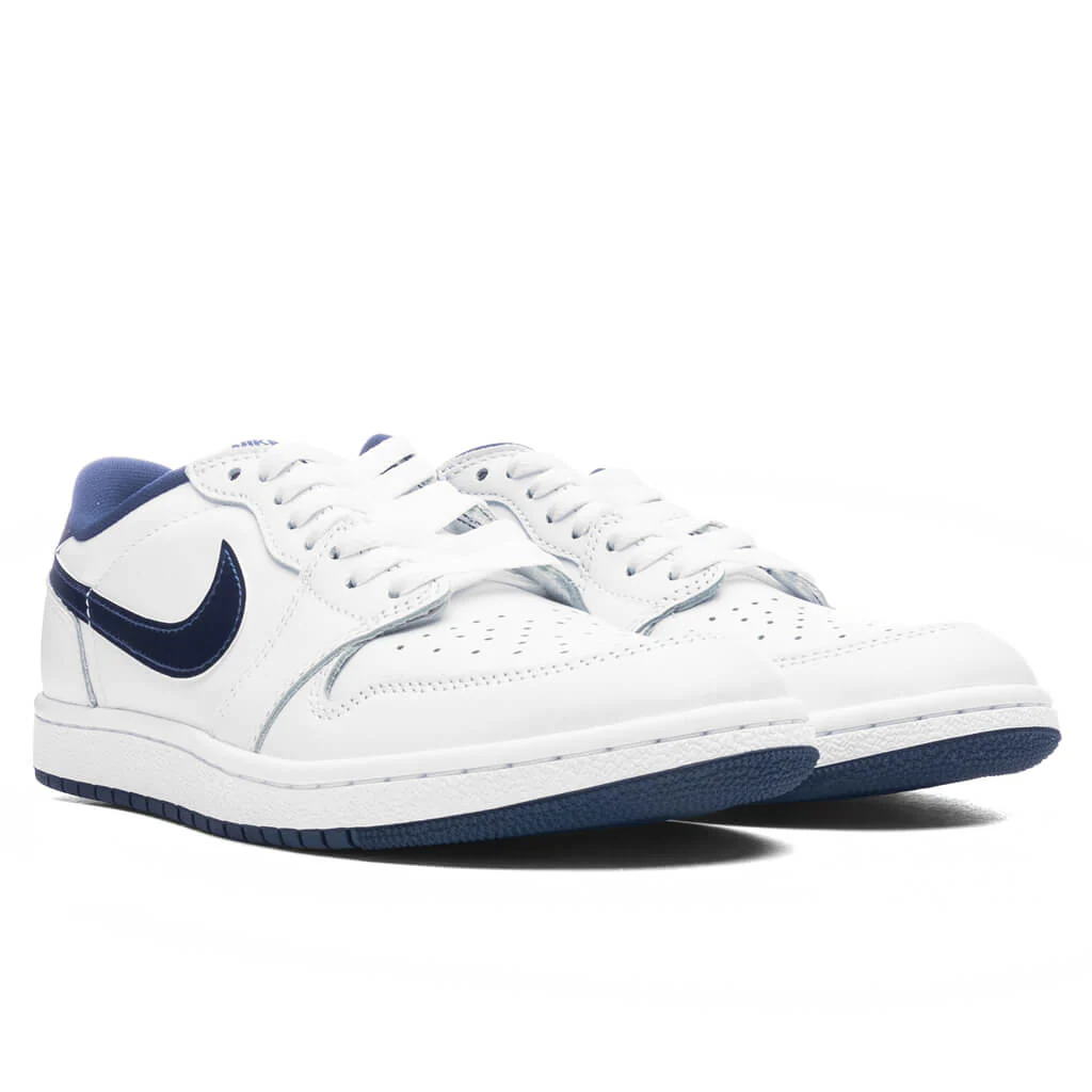 Air Jordan 1 Low 85 'Metallic Blue' - White/Navy - Image 2