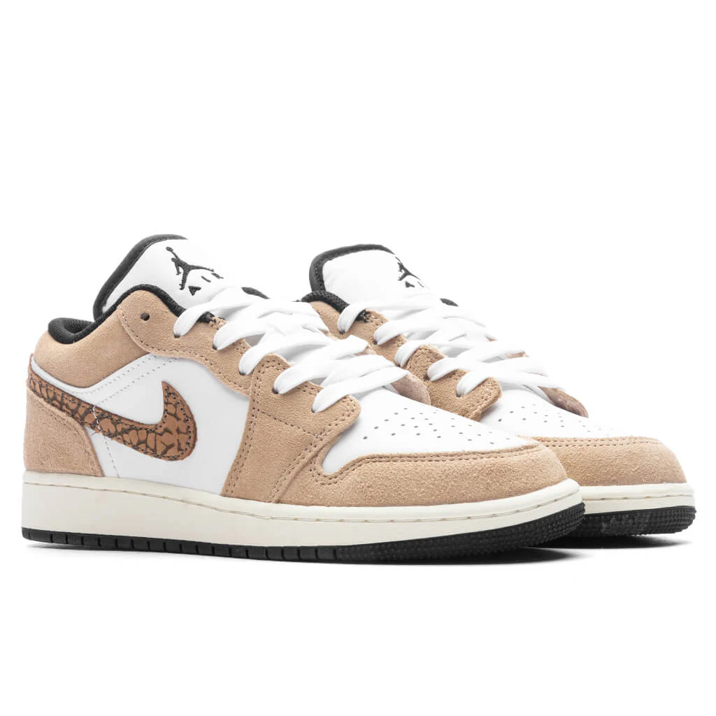 Air Jordan 1 Low SE (GS) - Hemp/Light British Tan/White - Image 2